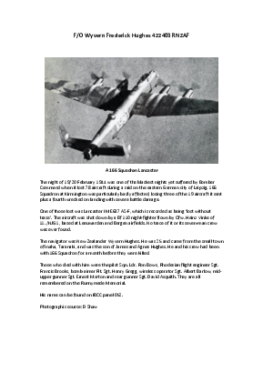 A preview of a PDF biography for Hughes, Wyvern Frederick